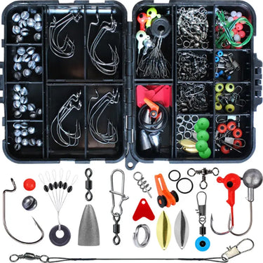 191pcs Fishhook Parts Lure Accessories Kit - Tackle Box